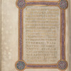 Gold uncial text in gold, purple and blue frame, [f. 10v]