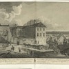 A view of the bishop's house with the ruins as they appear in going down the hill, from the upper to lower town [Quebec].