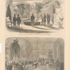 Exhuming the Remains of President Monroe in the Second Street Cemetery; Lying in State at the City Hall, New York; the landing at Richmond; the ceremony at the grave, Hollywood Cemetery, Richmond, Virginia.