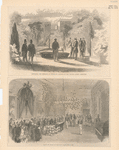 Exhuming the Remains of President Monroe in the Second Street Cemetery; Lying in State at the City Hall, New York; the landing at Richmond; the ceremony at the grave, Hollywood Cemetery, Richmond, Virginia.