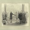 Washington swearing the oath of office