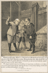 The eminent burghers Manheers Tenbroek and Hardenbroeck disputing about the plan of the city of New Amsterdam