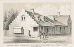 View of a house on the north east corner of Exchange Place & Broad Street about the year 1680