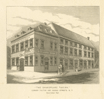 The Shakespeare Tavern"" corner Fulton and Nassau Streets, N.Y."