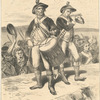 Robert Steele, of Dedham (drummer) and Parks, of Cambridge (fife), playing ""Yankee Doodle"" on the fortifications of Breed's Hill, on the morning of June 17th 1775"