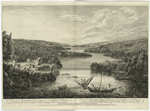 A view of Miramichi, a French settlement in the Gulf of St. Laurence, destroyed by Brigadier Murray detached by General Wolfe for that purpose, from the Bay of Gaspe.