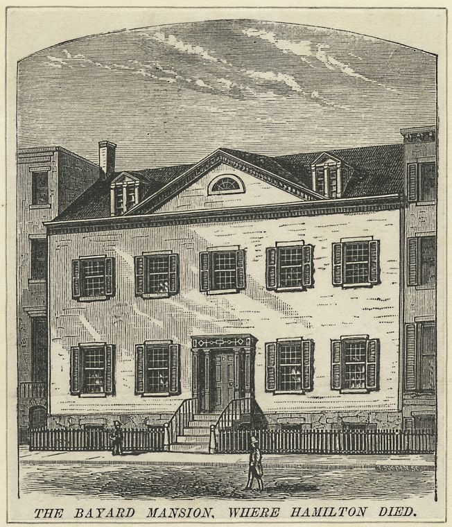 The Bayard Mansion where Hamilton Died.