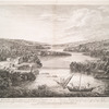 A view of Miramichi, a French settlement in the Gulf of St. Lawrence, destroyed by Brigadier Murray.