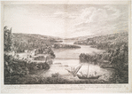 A view of Miramichi, a French settlement in the Gulf of St. Lawrence, destroyed by Brigadier Murray.