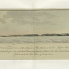 A view of the highland of Neversunk, N.W. by W....with the light house on Sandy Hook, N.W.