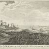 View of the castle with part of the town of Dover, in Kent