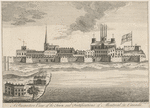 A perspective view of the town and fortifications of Montreal in Canada