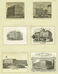 The Grand Hotel; Hotel Brunswick; [Rathbun's]; Hoffman House & Worth Monument; Earle's House; Carlton House