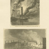 Burning of the grain elevator, Atlantic Dock, Brooklyn, July 15; Destruction of the Weehawken ferry-house, Forty-Second Street, by the rioters, July 15