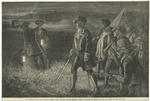 The midnight march - the American troops, under Colonel William Prescott, taking possession of Breed's Hill on the night of June 16th, 1775