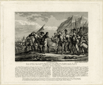 Sarratoga [i.e. Saratoga] : le 17 octobre le général Burgoine [i.e.Burgoyne] avec 6040 soldats bien disciplinés met bas les armes devant les milices Americaines nouvellement tirées de l'agricluture et conduite[s] par Horatio Gates.