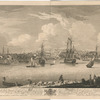 The town and harbour of Halifax in Nova Scotia as they appear from the opposite shore called Dartmouth.