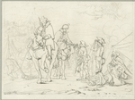 Washington visiting the sick at Valley Forge.