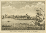 South west view of Fort George with the city of New York