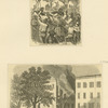 Hanging a negro in Clarkson St.; Scene in Thirty-second Street between Sixth and Seventh Avenues; Negro hanged by the mob and houses burned, July 15