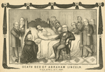 Death bed of Abraham Lincoln died April 15th 1865