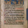 Opening of text, with large gold initials, small red and blue initials, and linefillers, including one in form of fish.