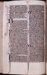 Opening page of psalms.  Many initials with elaborate penwork in borders