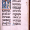 Crucifixion miniature of 1-column width; the cross itself serves as the "T" for the beginning of the text, Te igitur