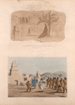 Ruins of a wall near the temple at Offedina [Offelina, or Maharraqa], Nubia (Pl. 29) [top]; Arabac [Arabic] dance (Pl. 30) [bottom].