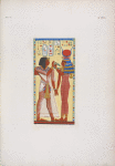 Bassorilievo della tomba di Menphtah I: il re ammesso a toccare la mistica collana di Athyr [Hathor].