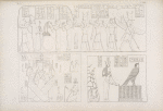 Rappresentanze relative all'imbalsamatura e risorgimento d'Osiride [Osiris], nel suo appartamento funerale a Phile [Philae].