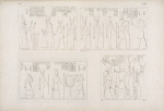 1. La regina Nofreteri offre due sistri a Taôer, Thoth e Netpe. 2. Ramses II offre incenso a Sevek, Seset, Rito e Athyr. 3. Menphtah II offre a Osiride, a Iside e a Ramses III. 4. Offerta di Ramses IV ad Amon-rê , Muth e Scions. (.. nel monte de Silsilis)