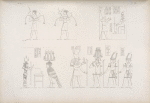 Dal tempio di Dandur) 1. Due oblatori di animali vivi. 2. Offerta ad Iside dei tempi di Augusto. - (Dal tempio di Kalabscieh) Iside e lo spirito di Osiride.- Il re sotto le forme di Phrê fa offerta a Harsiesi, e ad altre due forme di Horus: epoca romana.