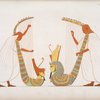 Due sonatori di arpa figurati nella tomba di Ramses IV.