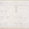 Vasi di materie diverse, disegnati nelle tombe di Tebe [Thebes].