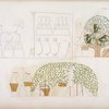 Fig. 1. Cella vinaria. Fig. 2. Raccolta dei fichi.  Fig. 3. Raccolta delle bamie.