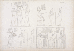 Figg. 1, 2, 3. Quadri storico-religiosi dei re etiopi  Erkamon [Arqamani] e Atarramon. Fig. 4. Tolomeo-Euergete I e Berenice davanti al dio Scions.