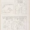 Fig. 1. Un Tolomeo in figura di Sfinge.  Fig. 2. Tolomeo-Epifane dinnanzi al dio Sev. Fig. 3 Ristauro fatto da Epifane in nome di Ramses III nella grossezza della porta principale di Karnac.