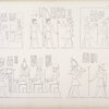 Epoca Romana. Figg. 1, 2, 3, 4. Adorazione del re o imperatore, sotto una delle forme di Horus, a varie deità. Fig. 5. Augusto fa offerte ad Horus.