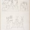 Figg. 1, 2. Augusto fa offerte a varie forme di Horus e di Osiride.  Fig.3. Marco Ottone offre a Neith ed Iside.