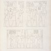 Quadri di re Bubastiti a Karnac: Sciscionk [Shoshenq I], Osorkon [Osorkon II] e Takeloth [Takelot I].