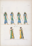 Varie figure di uomini stranieri rappresentati sui monumenti d'Egitto.