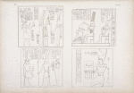 Epoca greca. Fig.1 Inaugurazione di Filippo-Arrideo per Amon-rê... Fig.2 Alessandro figlio di Alessandro-il-Grande offre incenso... Fig. 3. Il medesimo dinnanzi ad Amon-rê e Scions. Fig. 4. Tolomeo-Filadelfo fa offerta d'oro a Iside