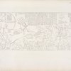Ramses III [Ramses II] sul carro, e i suoi figli a piedi combattono e assaltano una fortezza cosi rappresentata nelle parti interne del Ramesseion [Ramesseum].