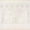 Basso-relievo di una grande stela dello Speco maggiore d'Ibsambul [Abû Sunbul]: Ramses III [Ramses II] percote un mazzo di nemici barbati al cospetto di Phtah-Sokari [Ptah].