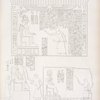 Tre stele incavate sulla faccia esterna del monte d'Ibsambul [Abû Sunbul]. Fig. 1. Ramses III sul trono che ascolta il discorso di un atloforo. Fig. 2. Il medesimo in mezzo a due atlofori. Fig. 3. Lo stesso re dinnanzi al quale viene un principe etiope.