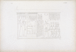 Ramses IV[Ramses III] viene ad offrire i prigioni ad Amon-rê [Amon], Mut e Chons [Khonsu]. (Soggetti rappresentati nel cortile di Medinet-Abu).