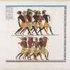 Ritorna trionfante sul carro, preceduto da schiavi africani.