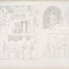 Il re Amenôf III immola un antilope ad Horamon. Sta dentro alla persèa, mentre Ammone scrive i suoi titoli. Riceve dallo stesso dio l'investiture dell'Alto e del Basso-Egitto. È seduto sul trono con la moglie, e vien loro innanzi un atloforo.