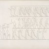 Rappresentano il trionfo del re Horus [Horemheb-?] sopra popoli africani, secondo le sculture dello speco di Silsilis [Gebel el-Silsila].
